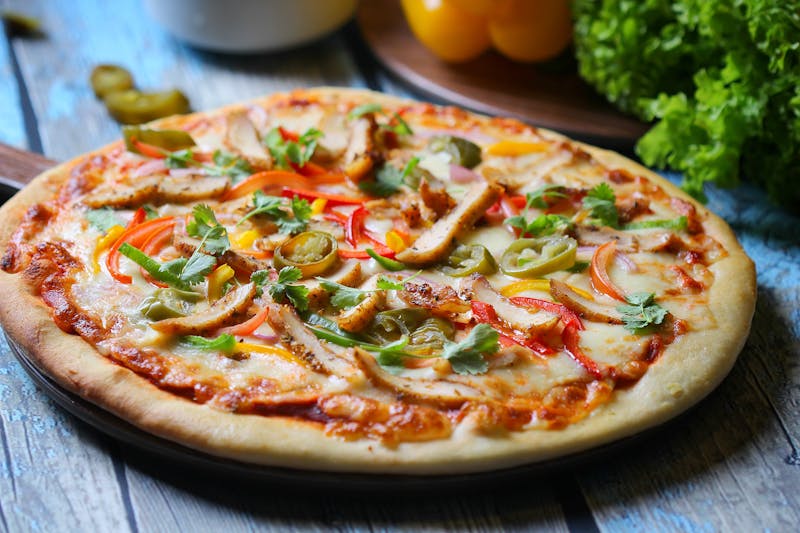 BBQ Chicken pizza with smoky barbecue sauce