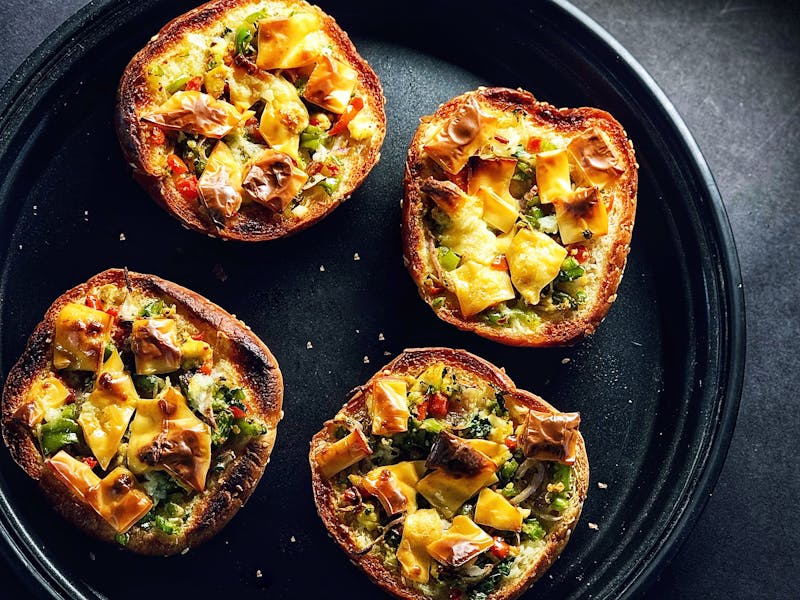 Veggie Supremo pizza loaded with fresh garden vegetables